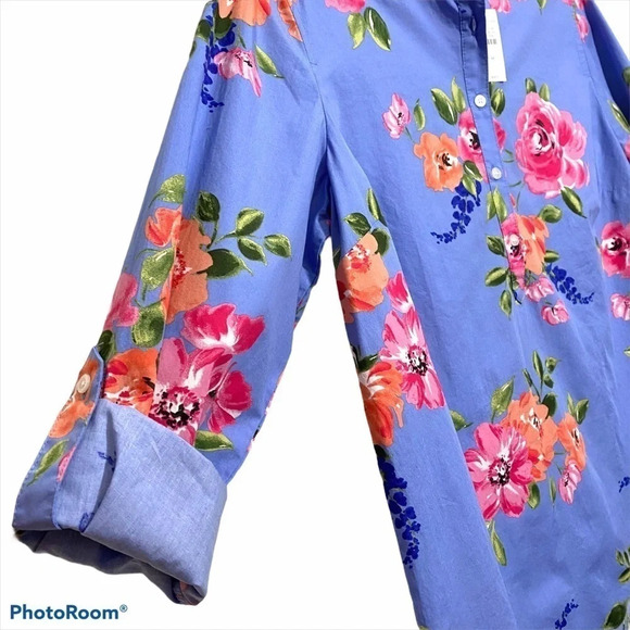 NWT TALBOTS Floral Blouse Shirt Top Boho Women’s M - Picture 3 of 7